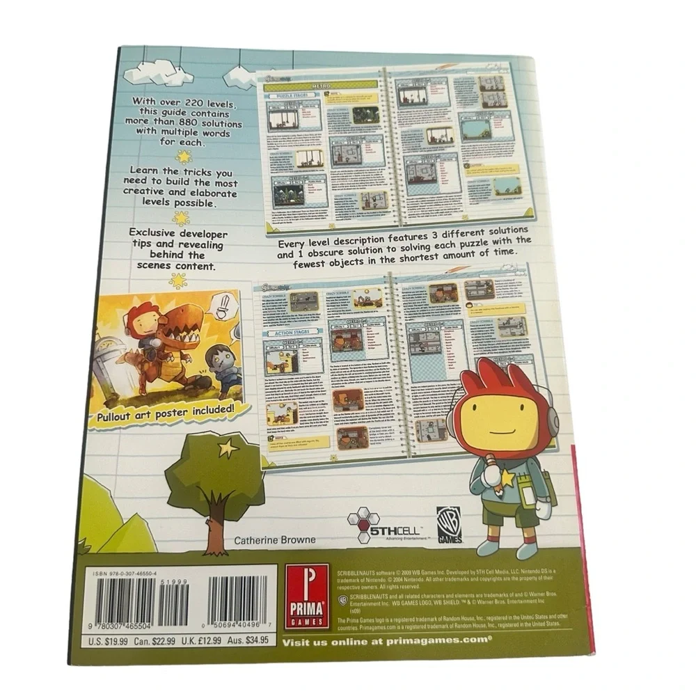 5 for $30 Scribblenauts Prima Strategy Guide with Poster